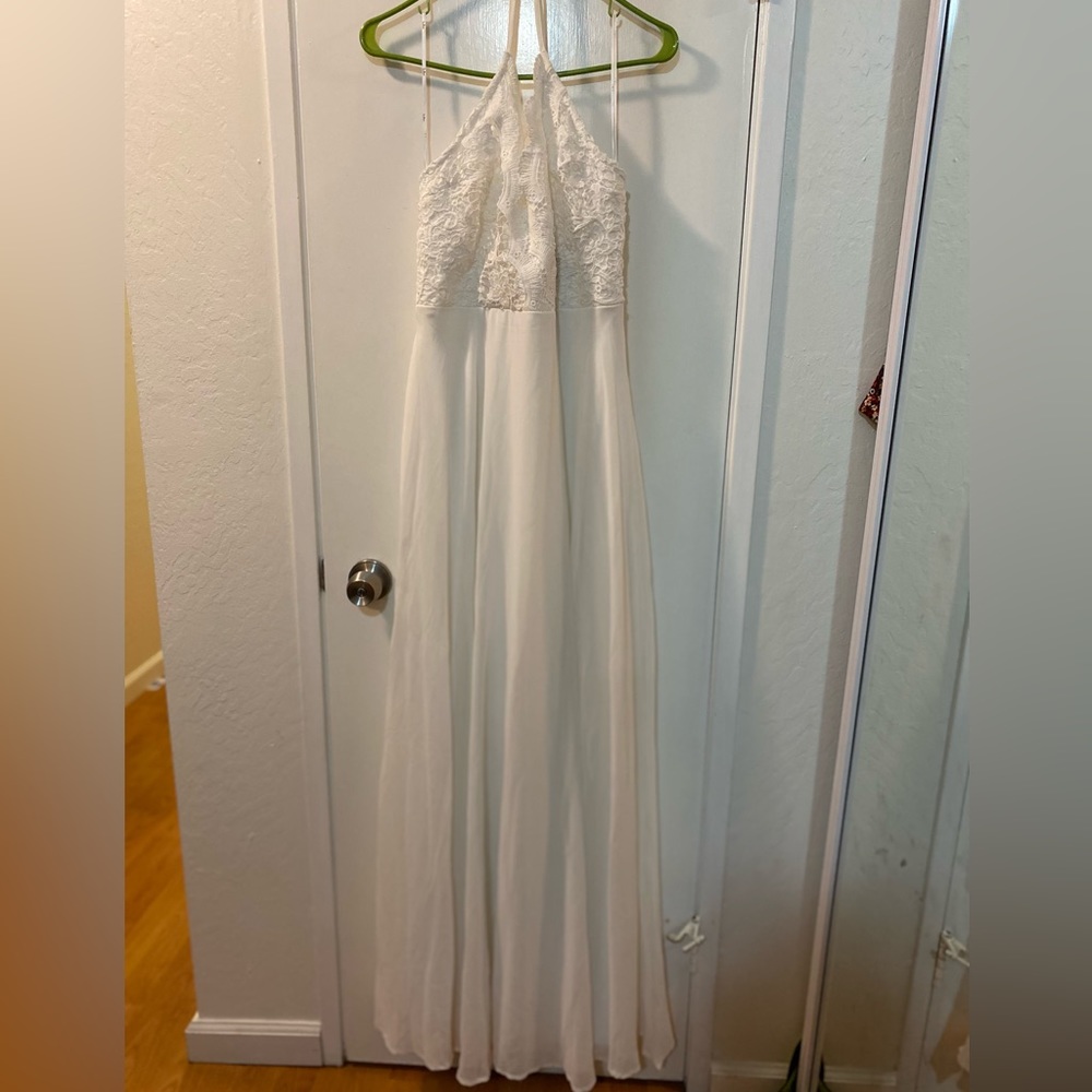 White like new lulus wedding dress size xl